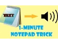 Notepad Trick Create own Text in just 1 minute