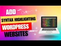 WordPress Gutenberg Syntax Highlighting