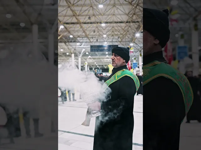 ⁣وقفوا أمام ضريحِهِ بدموعِهم   يومَ الوداعِ وحزنُهُم عنوانُ