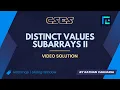 Distinct Values Subarrays II Solution CSES Problemset Sorting and Searching