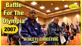 mr olympia competitors meeting 2007 battle for the olympia dvd