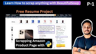 Web Scraping with Python BeautifulSoup Beginner Tutorial Scrape Amazon Project Data - P-1