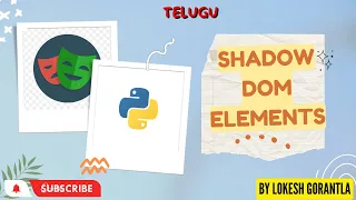 Python Playwright 2023 Part 13 Handle ShadowDom ELement in Playwright Telugu