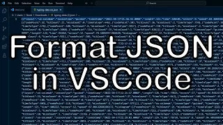 Formatting JSON in VSCode Shortcut