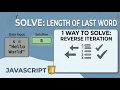 58 Length of Last Word - LeetCode JavaScript