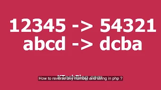 How to reverse number in php How to reverse string in php KTechBlog