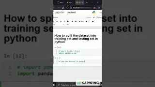 How to split dataset into train and test sets using sklearn in Python codersarts
