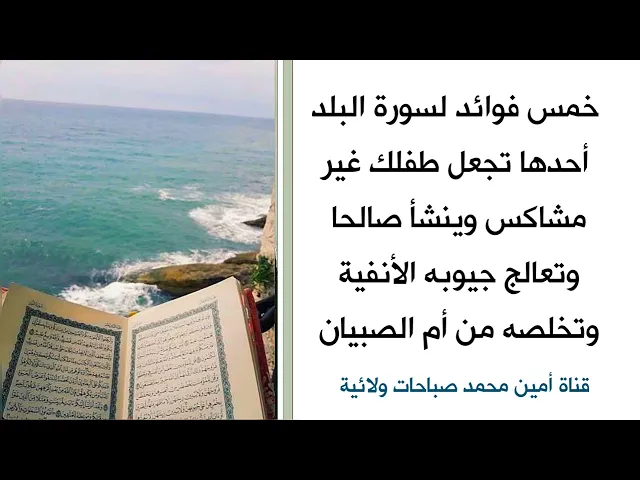⁣خمس فوائد لسورة البلد تجعل طفلك غير مشاكس وعنيد وينشأ صالحا وتعالج جيوبه الأنفية وتخلصه من الجن