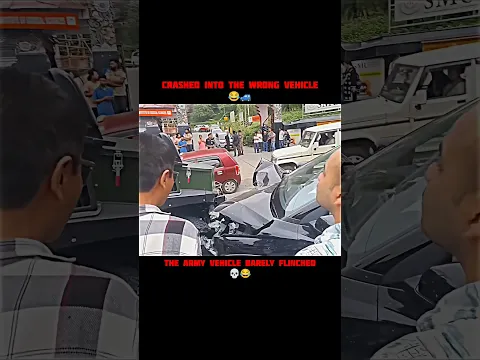 Crashed Into The Wrong Vehicle 😂💀 #bikerider #motovlog #racing #superbike #shorts #aura #army