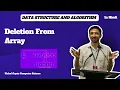 DELETION FROM ARRAY Data Structure and Algorithm in Hindi Vishal Gupta