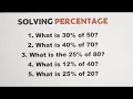 Solving Percentage Problems in Few Seconds Math Tricks