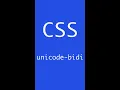 unicode-bidi CSS Frontend Take it easy