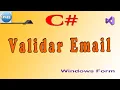 How to validate an email in C C Sharp Windows Forms Visual Studio 2019