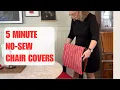 DIY Chair Covers in 5 Minutes No Sew
