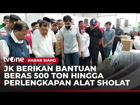 JK Datangi Gudang PMI Serahkan Bantuan Bencana ke Gubernur Aceh