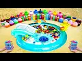Download Lagu Waterglijbaanexperiment: groot zwembad met tandpasta-uitbarsting, ballon van Orbeez, Coca-Cola en...