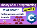 lec 2 oop concepts in c object oriented programming cpp tutorial for beginners practical theory