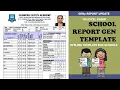 UPDATE GENy SCHOOL REPORT TEMPLATE