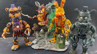 CUSTOM FNAF FIGURES REVIEW Dreadbear Nightmare Fredbear Jacko-Bonnie Grim Foxy