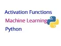 Activation functions Sigmoid Leaky ReLU Tanh for Machine Learning with python