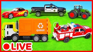 Kamyonlar ve Kepçe ile Büyük Kurtarma Macerası 🚜🚧 İş Makineleri ve Oyuncak Araçlar | Kidibli
