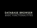 Database Browser - Basic functionalities