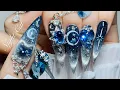 Nail ASMR Night Cat Nail Art with Cat Eye Gel Gel Extension Ombre Magnetic Nails
