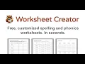 Introducing Worksheet Creator - Effortlessly Generate Spelling Worksheets in Seconds
