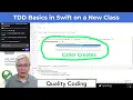 TDD Basics in Swift on a New Class Live Coding