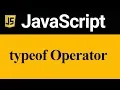 typeof Operator in JavaScript Hindi