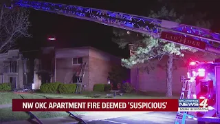NW OKC apartment fire deemed suspicious