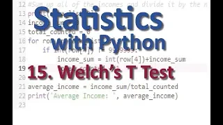 Welch s T Test with Python
