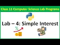 Write A Python Program To Calculate Simple Interest Vision Academy
