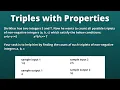 Python Program to Print the Count of Triplets of Non-Negative Integers CCBP IDP Test Question