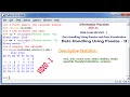 Python Descriptive statistics Data handling using pandas II Class 12 Informatics Practices Unit-I