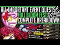 All Important Event Quests All New Armor - Full Bloom Fest Guide