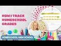 How I Track Homeschool Grades Gradebook Set Up