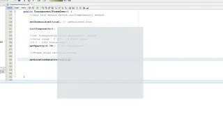 Transparent JFrame - NetBeans