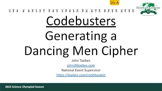 Codebusters - Generating a Dancing Men Cipher