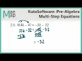 KutaSoftware PreAlgebra - Multi-Step Equations