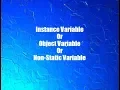 Lecture 9 Instance Variable or Non-static variable in Java Beginner Tutorial
