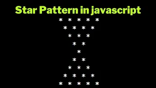 Hourglass Star Pattern using for loop in javascript 2023 Papa Developer