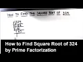 How to Find Square Root of 324 by Prime Factorization Square Root of 324 in Hindi