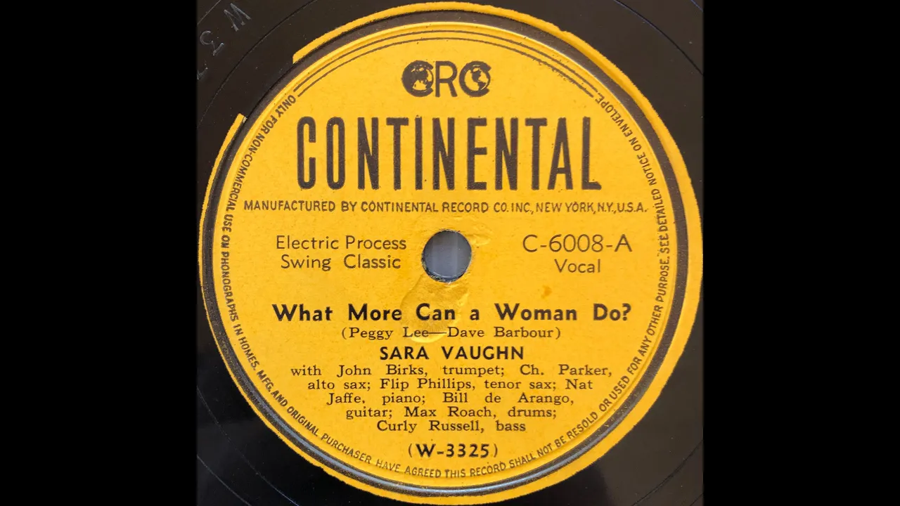 Sarah Vaughan With Dizzy Gillespie Septet / Charlie Parker