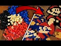 The Evolution of Mario in Perler Beads