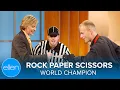Ellen Meets the World Rock Paper Scissors Champion
