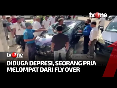 Seorang Pemuda Selamat Usai Lompat dari Flyover dan Mendarat Tepat di Sebuah Mobil