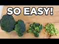 Cut Broccoli Into Florets Fast and Easy No Waste