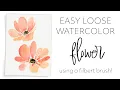 Lagu How to Paint a Simple Loose Watercolor Flower with a Filbert Brush | Easy Watercolor Floral Tutorial