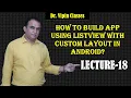 Listview with custom layout in Android